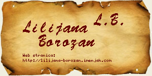 Lilijana Borozan vizit kartica